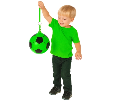 Rubber Soccer Ball Spring Holder Green 22cm