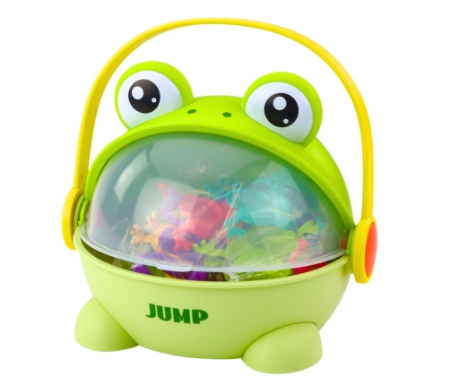 Jumping Frogs Arcade Game, 15-Frog Container, Green