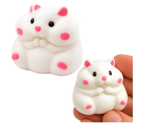 Soft Hamster Sensory Anti-Stress Squishy White 5cm