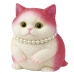 Sensory Squishy Soft Kitten with Pearls White and Gray 15cm