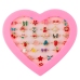 Set of Children's Rings Adjustable Various Heart Patterns 36 pcs.