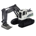 Remote Controlled RC Crawler Excavator Lights Sounds White 1:24
