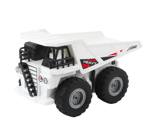 RC Remote Controlled Dump Truck with Lights and Sounds White 1:24