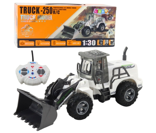 Remote Controlled Construction Excavator RC Lights White 1:30