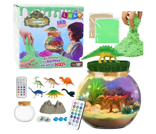 DIY Dinosaur Terrarium Creative Kit with LED Light and Remote Control