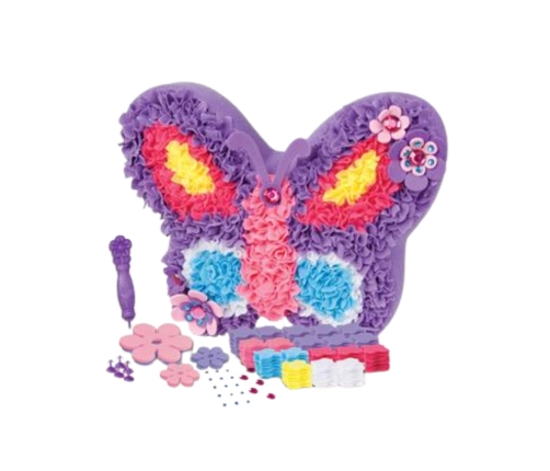 DIY Creative Kit Sewing Pillow Butterfly Embroidery Purple