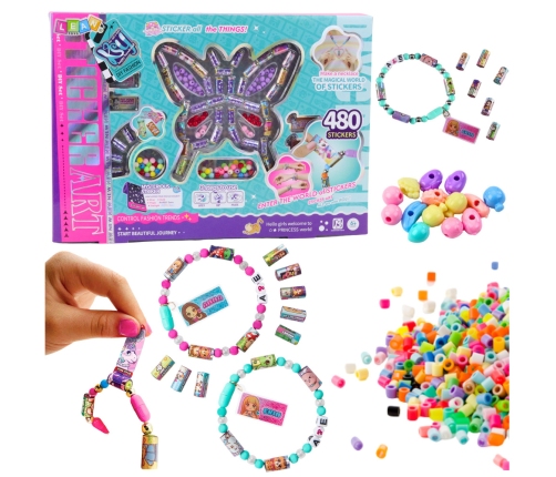 Creative Jewelry Making Kit Beads 480 Stickers