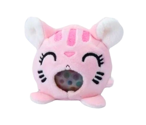Plush Toy Squeezable Squishy with Water Balls Dog Cat 6 cm