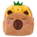 Plush Wallet with Keychain Capybara Pineapple Yellow 9.5 x 8 cm