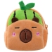 Plush Wallet with Keychain Capybara Watermelon Green 9.5 x 8 cm