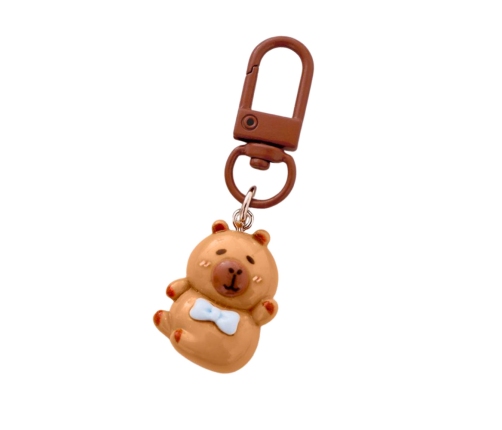 Set of Mini Capybara Keychains Figurines Key Decorations 4 pcs.
