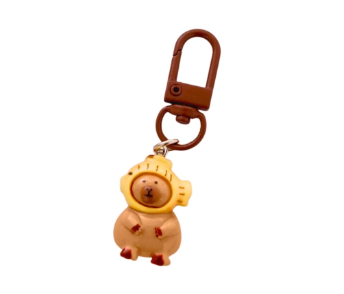 Set of Mini Capybara Keychains Figurines Key Decorations 4 pcs.