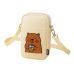 Capybara Shoulder Bag Adjustable Strap White 20 x 14.5 cm