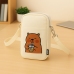 Capybara Shoulder Bag Adjustable Strap White 20 x 14.5 cm