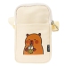 Capybara Shoulder Bag Adjustable Strap White 20 x 14.5 cm