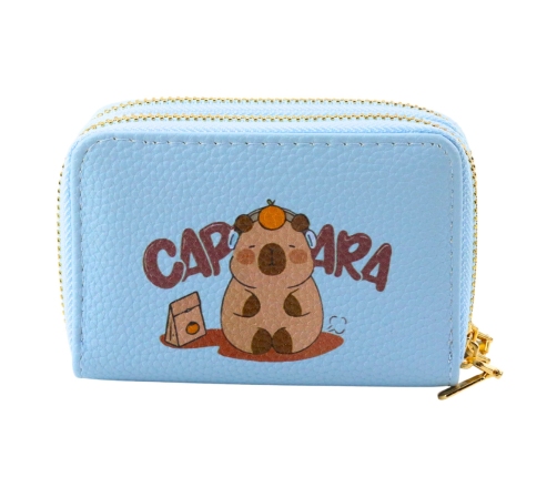 Two-compartment wallet with card compartments Kapybara Blue 12.5 x 8.5cm