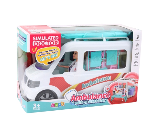 Mobile Hospital Ambulance with Stretcher 2in1 Doll Doctor Accessories