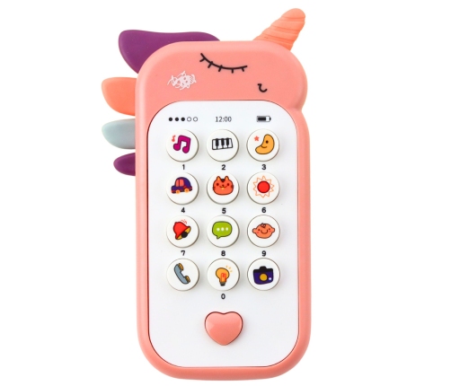 Children's Educational Phone Lights Sounds Melodies Pink