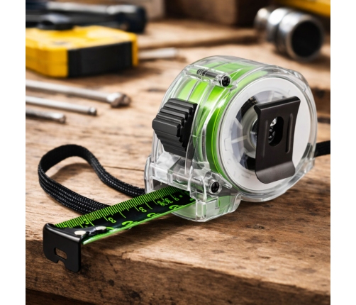 Fluorescent Measuring Tape Roll 5m 25mm