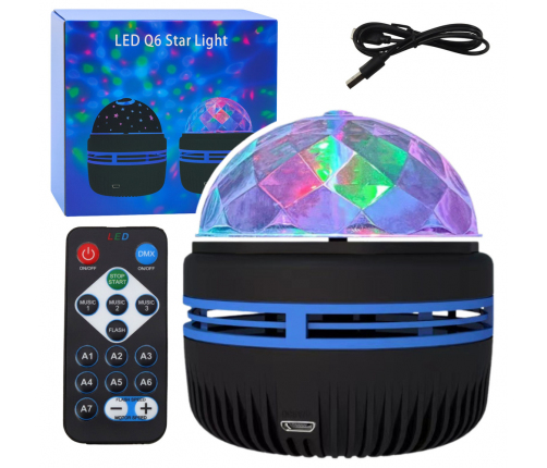 Projector Ball Night Lamp Colorful LED Lights 360° Remote Control