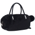 Plush Cat-Shaped Handbag with Chain Handles, Black