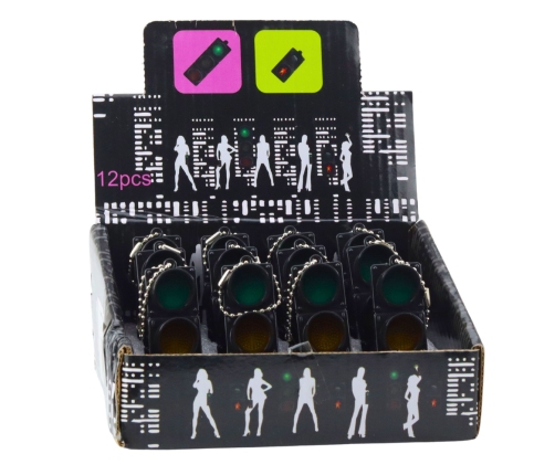 Flashing Educational Traffic Light Keychain