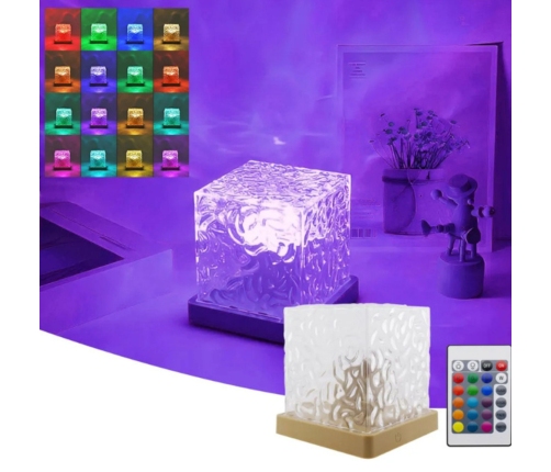 LED Night Light Projector Aurora RGB Waves 16 Colors Remote Control