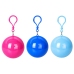 Raincoat Cloak with Ball Keychain Red