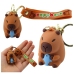 Keychain Figurine Capybara With Dolphin Pendant Carabiner Ring