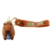 Keychain Figurine Capybara With Dolphin Pendant Carabiner Ring