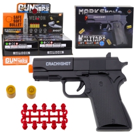 Mini Pistol Weapon for Bullets and Shells Black 13.5 cm Mini Pistol Weapon for Bullets and Shells Black 13.5 cm