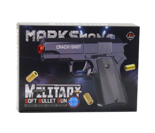 Mini Pistol Weapon for Bullets and Shells Black 13.5 cm