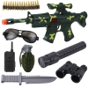 Military Rifle Set With Rifle Accessories Shot Sound Khaki Military Rifle Set With Rifle Accessories Shot Sound Khaki