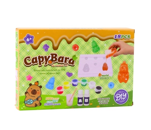 Creative Kit for Creating DIY Gel Figures Capybara 18 pcs.