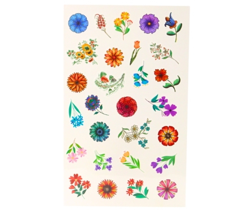 Set of 60 Flower Tattoos for Kids