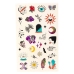 Set of 60 Flower Tattoos for Kids