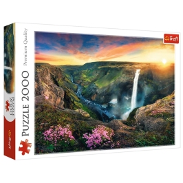 Puzzle - 2000 - Haifoss Waterfall, Iceland Trefl 27091