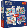 4-in-1 Puzzle – It's Snowing at the Trefliks' – Trefl 34657