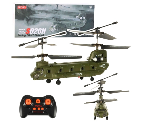 RC Helicopter Remote Control Syma S026H-1 Green Khaki