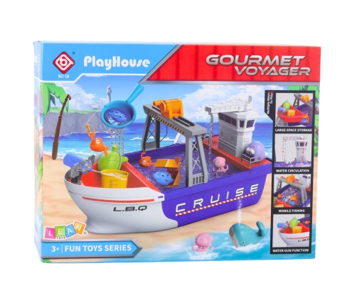 Fishing Boat with Water Circulation Interactive Fishing Accessories