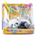 Sleeping Panda on a Pillow Figurine with Fur and Transparent Bag