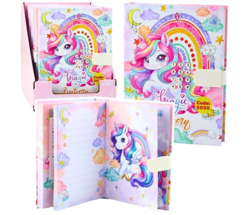 Cute Diary Notebook Code Unicorn Melodies Colorful Pages
