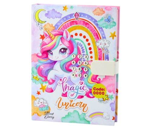Cute Diary Notebook Code Unicorn Melodies Colorful Pages
