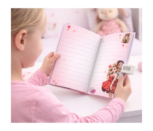 Girls' Diary Notebook Code Melodies Colorful Pages Hearts