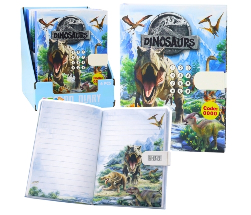 Diary Notebook Code Dinosaurs Melodies Colored Pages