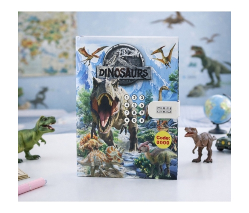 Diary Notebook Code Dinosaurs Melodies Colored Pages