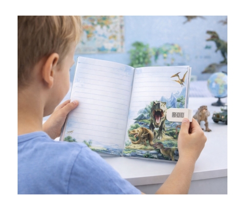 Diary Notebook Code Dinosaurs Melodies Colored Pages