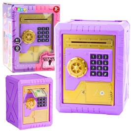 Safe Electronic Piggy Bank with PIN Code for Children Purple
