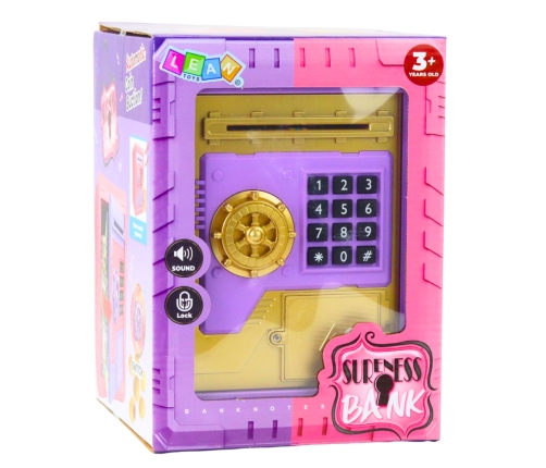 Safe Electronic Piggy Bank with PIN Code for Children Purple