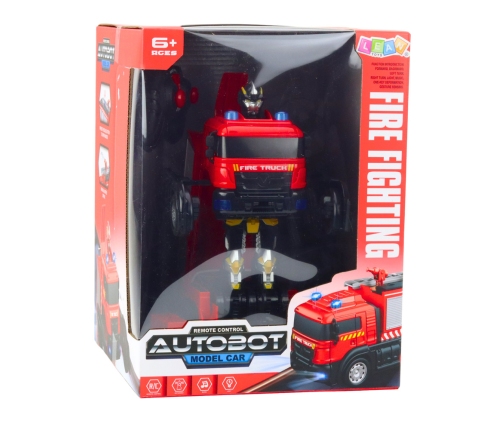 Firefighter Robot Car 2 in 1 Remote Controlled RC Lights Sounds Water